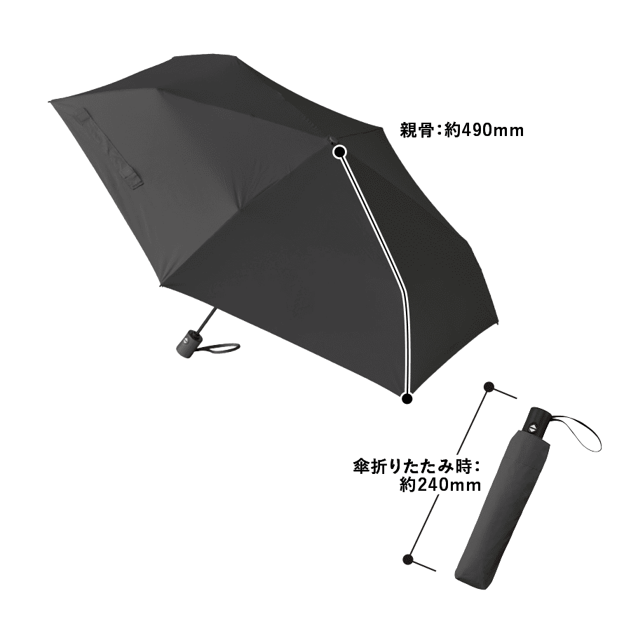 自動開閉遮光折りたたみ傘(軽量タイプ) シルク印刷