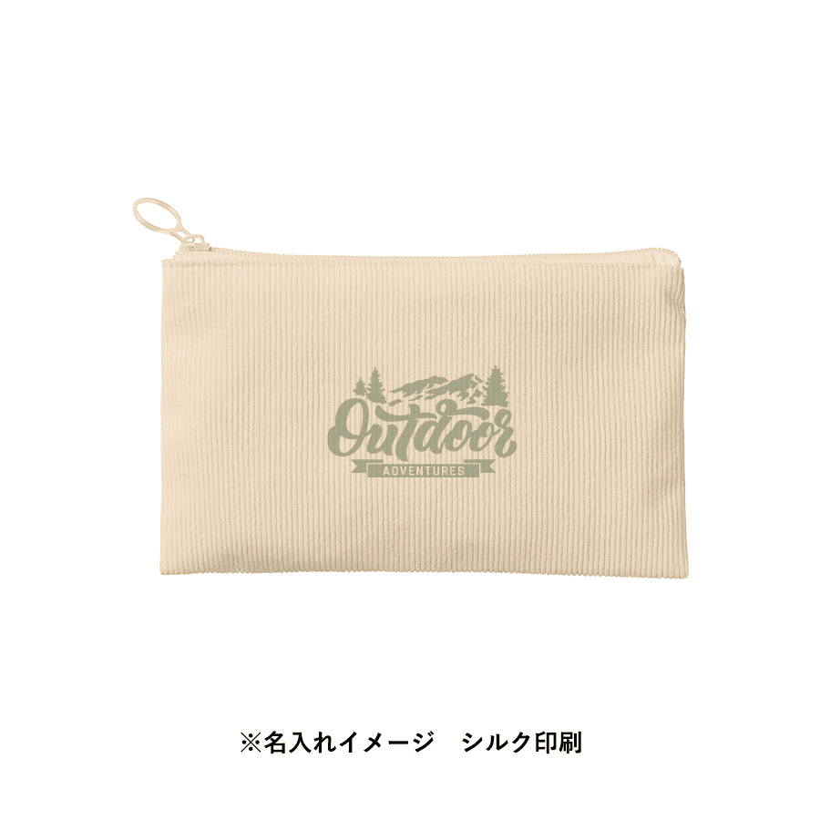 コーデュロイフラットポーチ(S)