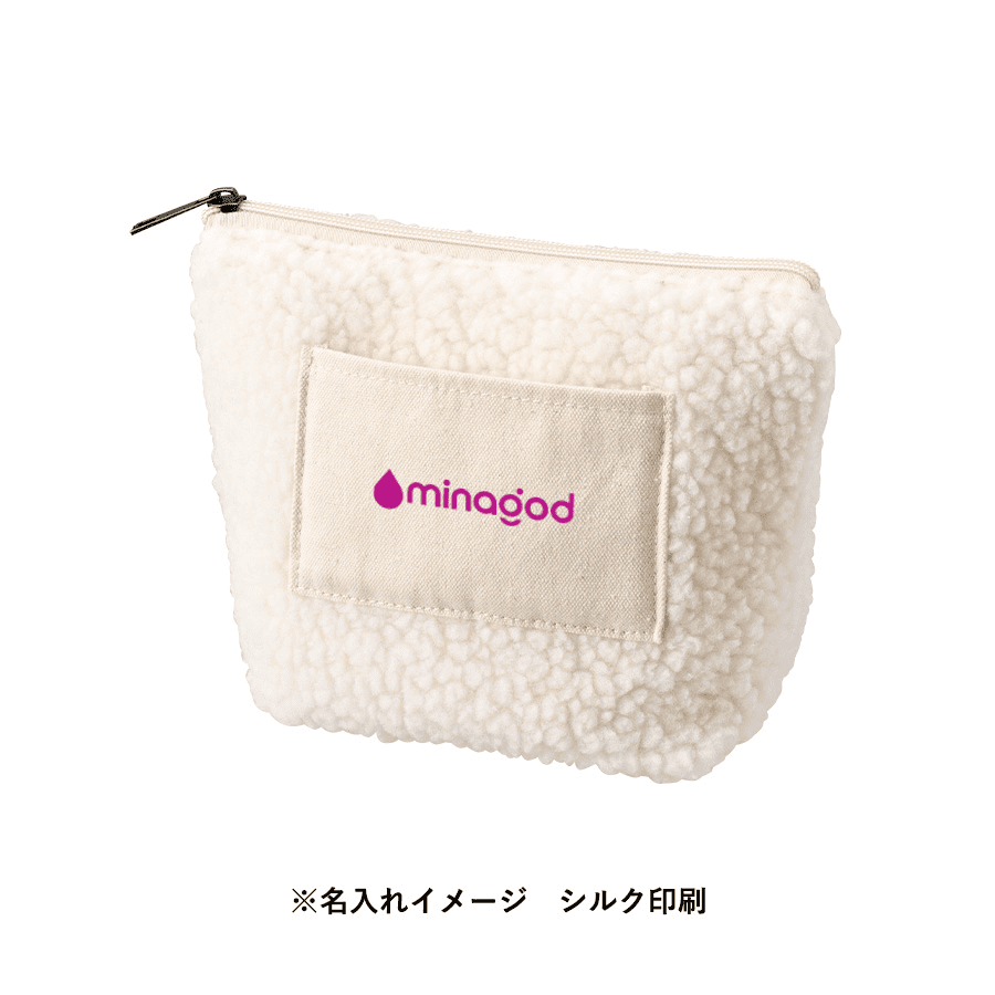 ボア＆キャンバスポケットデイリーポーチ