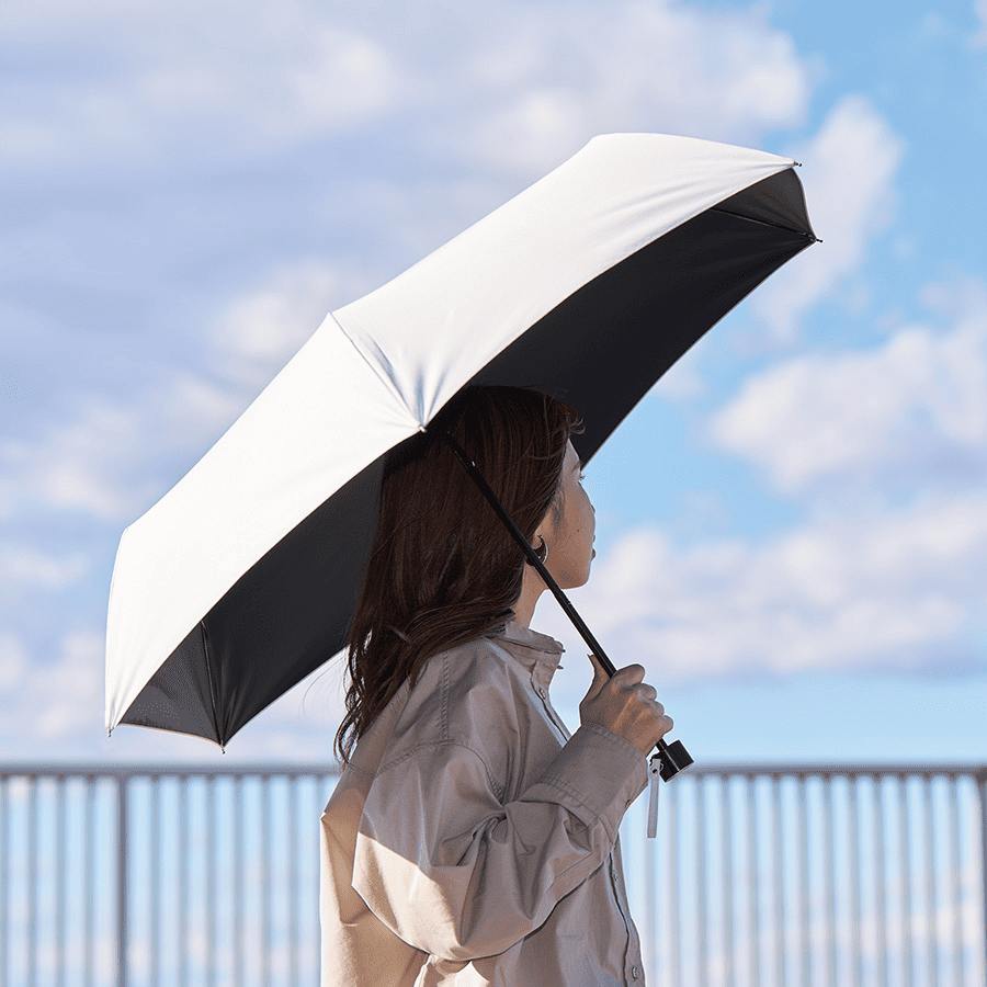 シンプル遮光折りたたみ傘 熱転写印刷